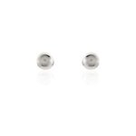 Boucles d'oreilles puces fidelia boule or blanc