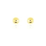 Boucles d'oreilles puces fidelia boule or jaune