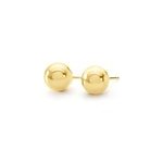 Boucles d'oreilles puces fidelia boule or jaune