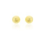Boucles d'oreilles puces fidelia boule sablee or jaune Boucles d'oreilles puces fidelia boule sablee or jaune
