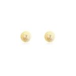 Boucles d'oreilles puces fidelia boule sablee or jaune