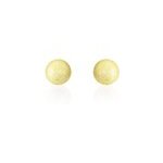 Boucles d'oreilles puces fidelia boule sablee or jaune