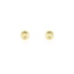 Boucles d'oreilles puces fidelia boule sablee or jaune