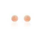 Boucles d'oreilles puces fidelia boule sablee or rose