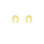 Boucles d'oreilles puces freyia cheval or jaune Boucles d'oreilles puces freyia cheval or jaune