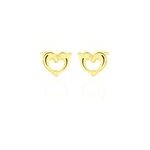 Boucles d'oreilles puces fulvie double dauphins or jaune