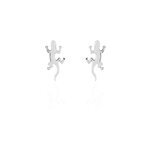 Boucles d'oreilles puces ivelyse argent blanc