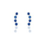 Boucles d'oreilles puces karrie argent blanc oxyde de zirconium