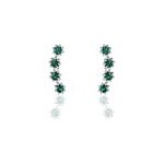 Boucles d'oreilles puces karrie argent blanc oxyde de zirconium