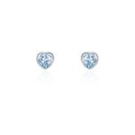 Boucles d'oreilles puces klodina or blanc topaze Boucles d'oreilles puces klodina or blanc topaze