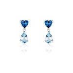 Boucles d'oreilles puces lenuta or blanc topaze bleu sky topaze Boucles d'oreilles puces lenuta or blanc topaze bleu sky topaze