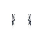 Boucles d'oreilles puces marina or blanc diamant