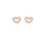 Boucles d'oreilles puces menel argent rose