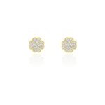 Boucles d'oreilles puces or jaune gontranie