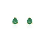 Boucles d'oreilles puces or jaune isador emeraude Boucles d'oreilles puces or jaune isador emeraude