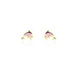 Boucles d'oreilles puces or jaune mael smalto