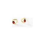 Boucles d'oreilles puces or jaune syringa smalto Boucles d'oreilles puces or jaune syringa smalto
