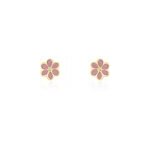 Boucles d'oreilles puces or jaune talia email