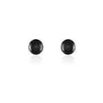 Boucles d'oreilles puces orbe argent blanc c�ramique
