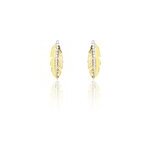 Boucles d'oreilles puces paola or jaune diamant