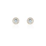 Boucles d'oreilles puces plaqu or radbod pierres artificielles oxydes