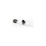 Boucles d'oreilles puces prudencia or blanc saphir