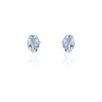 Boucles d'oreilles puces prudencia or blanc topaze Boucles d'oreilles puces prudencia or blanc topaze