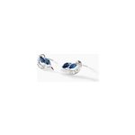Boucles d'oreilles puces sakina or blanc saphir et diamant Boucles d'oreilles puces sakina or blanc saphir et diamant