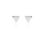 Boucles d'oreilles puces severine argent blanc