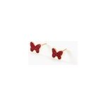 Boucles d'oreilles puces solena papillon or jaune Boucles d'oreilles puces solena papillon or jaune