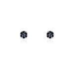 Boucles d'oreilles puces teani or blanc diamant