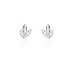 Boucles d'oreilles puces tihana argent blanc oxyde de zirconium