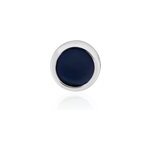 Boucle d'oreille puce unitaire maurus argent blanc email Boucle d'oreille puce unitaire maurus argent blanc email