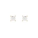 Boucle d'oreille puce unitaire sofiane plaqué or jaune oxyde zirconium Boucle d'oreille puce unitaire sofiane plaqué or jaune oxyde zirconium
