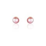 Boucles d'oreilles puces ursulina or jaune perle de culture Boucles d'oreilles puces ursulina or jaune perle de culture