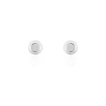Boucles d'oreilles puces virgie argent blanc Boucles d'oreilles puces virgie argent blanc