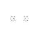 Boucles d'oreilles puces virgie argent blanc Boucles d'oreilles puces virgie argent blanc