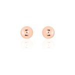 Boucles d'oreilles puces virgie argent rose
