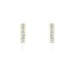 Boucles d'oreilles puces youssa barrettes or jaune strass