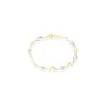 Bracelet aaron maille fantaisie or bicolore