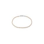 Bracelet abie torsade argent bicolore
