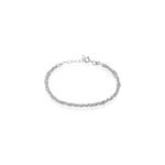 Bracelet abie torsade argent blanc