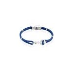 Bracelet acier blanc analya cordon
