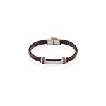 Bracelet acier blanc ludovic oxyde de zirconium