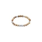 Bracelet adonis acier blanc jaspe africain