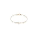 Bracelet akil or jaune perle de culture