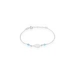 Bracelet angelika argent blanc pierre de synthese