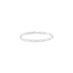 Bracelet anilo maille alternee 1 / 1 argent blanc