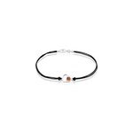 Bracelet argent blanc mialy ambre