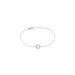Bracelet nawala argent blanc oxyde de zirconium et nacre